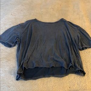 Brandy Melville Blue Flowy Crop Top